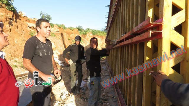   فيديو: الاعمال على قدم وساق وعمو عادل يتفقد اولى مراحل اتمام الجدار تحت اشراف معهد التخنيون 